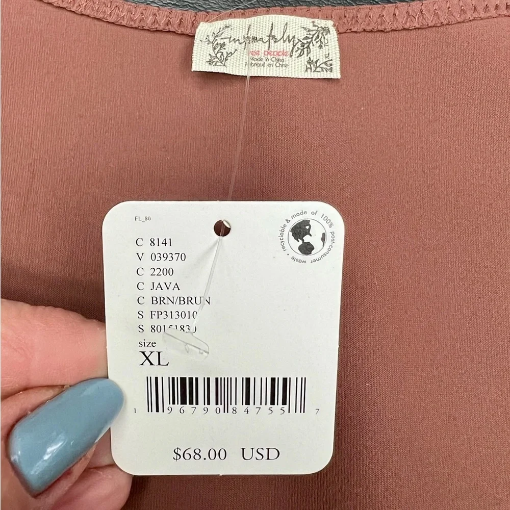 Free People Brown Puff Sleeve Bodysuit - Picture 7 of 12